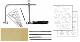 Create your own brass rifle inlays, sheet metal, files, saw, blades, drill and instruction sheet